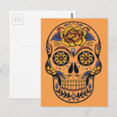 Carte Postale jour du crâne mexicain des morts (Devant / Derrière)