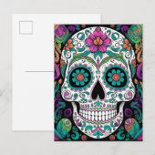 Carte Postale Jour Du Crâne Sucre Des Morts (Devant / Derrière)