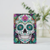 Carte Postale Jour Du Crâne Sucre Des Morts (Debout devant)