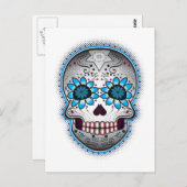 Carte Postale Jour Du Crâne Sucre Morte (Devant / Derrière)