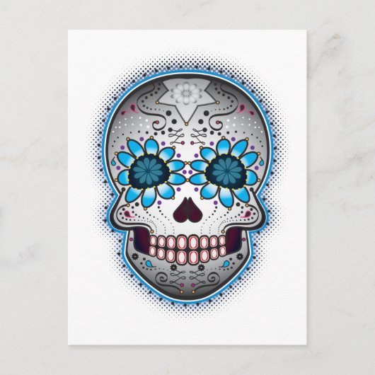 Carte Postale Jour Du Crâne Sucre Morte (Devant)