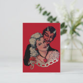 Carte Postale Jour du diable vintage Valentines (Debout devant)