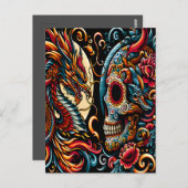 Carte Postale Jour du dragon et du crâne morts (Devant / Derrière)