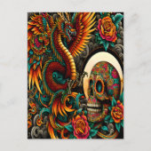 Carte Postale Jour Du Dragon Et Du Crâne Morts (Devant)