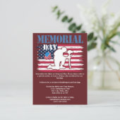 Carte Postale Jour du Souvenir du barbecue du drapeau tombé (Debout devant)