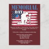 Carte Postale Jour du Souvenir du barbecue du drapeau tombé (Devant)