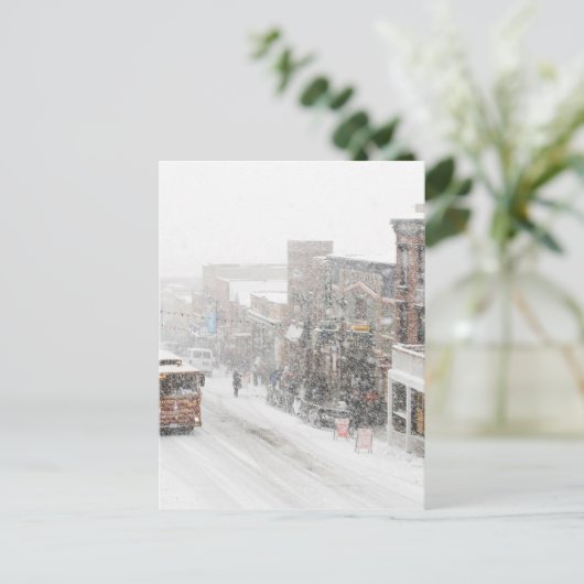 Carte Postale jour enneigé (Debout devant)