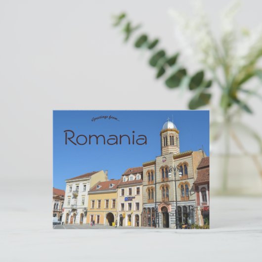 Carte Postale Jour ensoleillé à Brasov Roumanie (Debout devant)