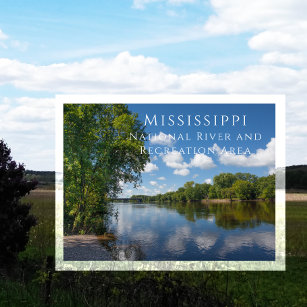Carte Postale Jour ensoleillé de la rivière Mississippi, au nord