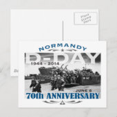 Carte Postale Jour J 70e anniversaire Bataille de Normandie (Devant / Derrière)