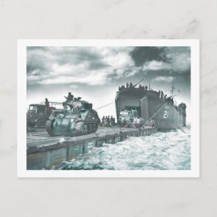 Carte Postale Jour J du port d'eau profonde Mulberry