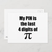 Carte Postale Jour Pi (Devant / Derrière)