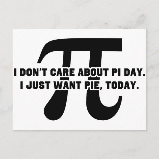 Carte Postale Jour Pi (Devant)