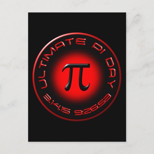 Carte Postale Jour Pi 2015 3.14.15 9:26:53 (rouge) (Devant)
