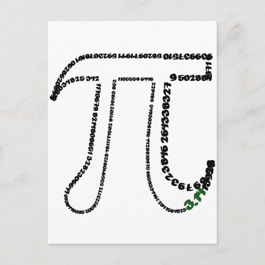 Carte Postale Jour Pi complet (Devant)