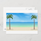 Carte Postale Jour Plage Scène : (Devant / Derrière)