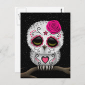 Carte Postale Jour rose mignon des étoiles mortes du crâne de su (Devant / Derrière)