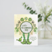 Carte Postale Jour Saint-Patrick Glissé À La Main Cute (Debout devant)