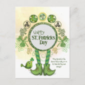 Carte Postale Jour Saint-Patrick Glissé À La Main Cute (Devant)