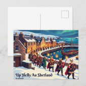 Carte Postale Jour Up Helly Aa Shetland Écosse (Devant / Derrière)