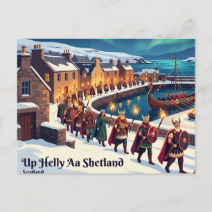 Carte Postale Jour Up Helly Aa Shetland Écosse
