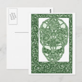 Carte Postale Jour vert du crâne Art Nouveau des morts (Devant / Derrière)