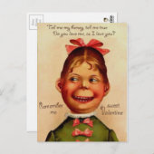 Carte Postale Jour vintage des Valentines (Devant / Derrière)