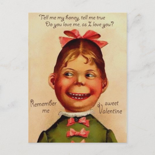 Carte Postale Jour vintage des Valentines (Devant)