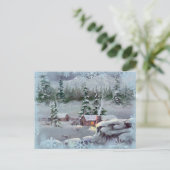 Carte Postale JOURNAL CABINE & SWNOWFLAKES par SHARON SHARPE (Debout devant)