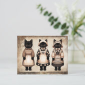 Carte Postale Journal de bricolage de chats effrayants (Debout devant)