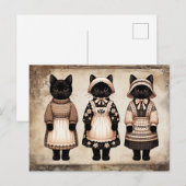 Carte Postale Journal de bricolage de chats effrayants (Devant / Derrière)