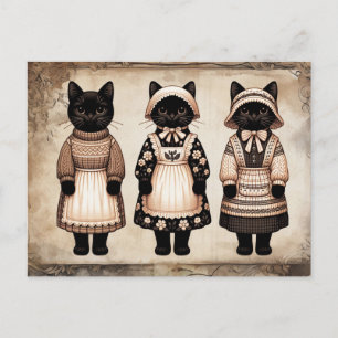Carte Postale Journal de bricolage de chats effrayants