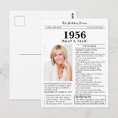 Carte Postale Journal de naissance 1956  (Devant / Derrière)