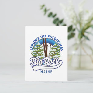 Carte Postale Journal de voyage de ski Big Rock Maine