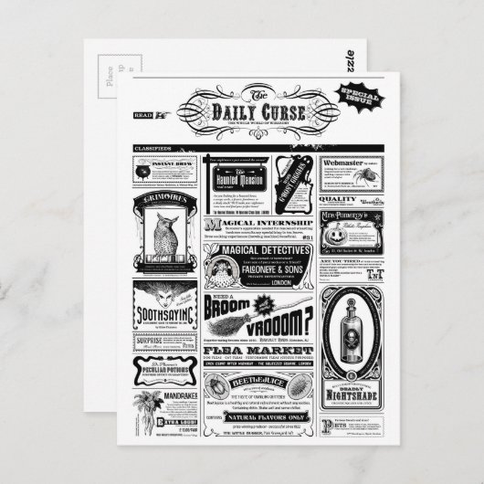 Carte Postale journal déplaisant (Devant / Derrière)