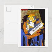 Carte Postale Journal et compotier de Juan Gris (1916) (Devant / Derrière)