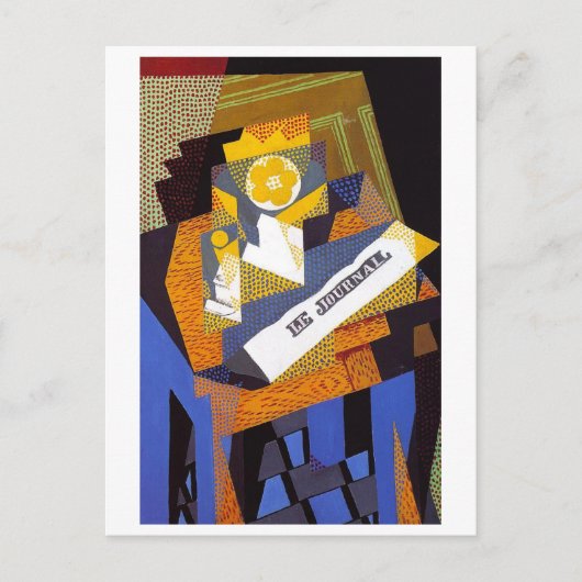 Carte Postale Journal et compotier de Juan Gris (1916) (Devant)