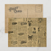 Carte Postale Journal publicitaire vintage (Devant / Derrière)