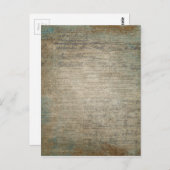 Carte Postale Journal vintage peint (Devant / Derrière)