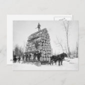 Carte Postale Journalistes au travail, 1890 (Devant / Derrière)