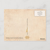 Carte Postale Journaux, lettres et instruments d'écriture (Dos)