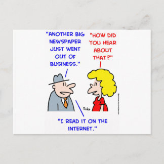 Carte Postale journaux mourir internet