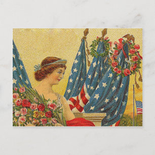 Carte Postale Journée commémorative patriotique vintage