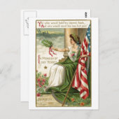 Carte Postale Journée commémorative vintage (Devant / Derrière)