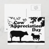 Carte Postale Journée d'appréciation des vaches (Devant / Derrière)