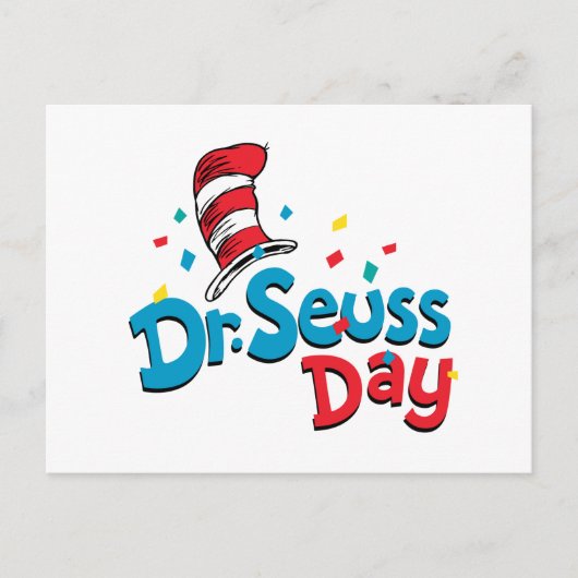 Carte Postale Journée de Dr Seuss | Confettis (Devant)