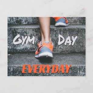 Carte Postale Journée de gym Tous Les Jours Entraînement Motivat