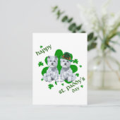 Carte Postale Journée de la Saint-Patrick des Westies (Debout devant)