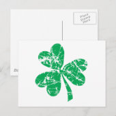 Carte Postale Journée de la Shamrock verte St. Patrick (Devant / Derrière)