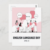 Carte Postale Journée de l'anglais (Devant / Derrière)